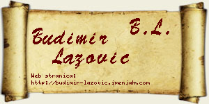 Budimir Lazović vizit kartica